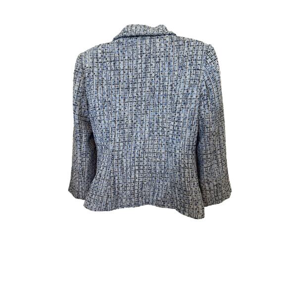 Karl Lagerfeld Paris Blue Tweed Button-Front Jacket Women’s Size 2 - Picture 2 of 9